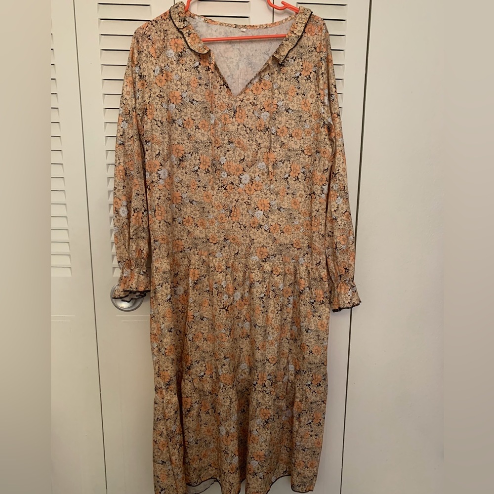 Drop Waist Floral Print Dress